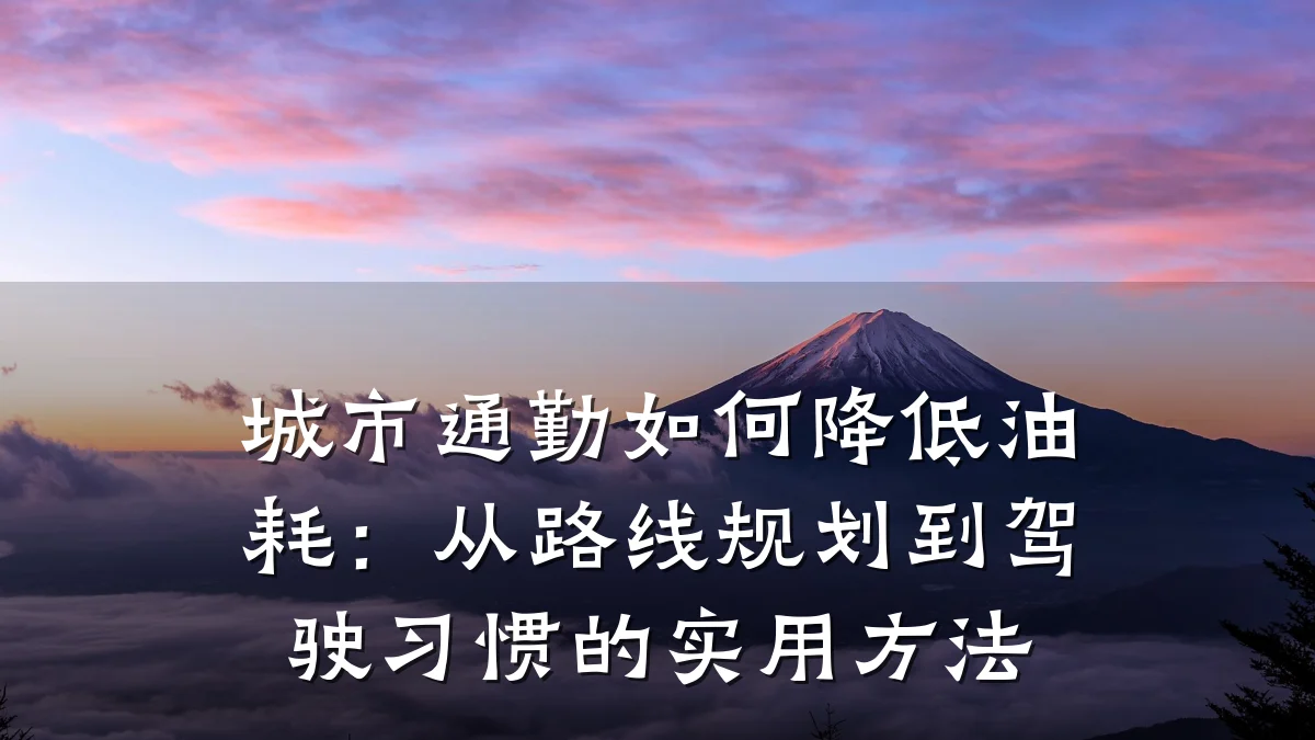 城市通勤如何降低油耗：从路线规划到驾驶习惯的实用方法