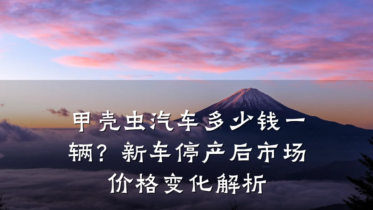 甲壳虫汽车多少钱一辆?新车停产后市场价格变化解析