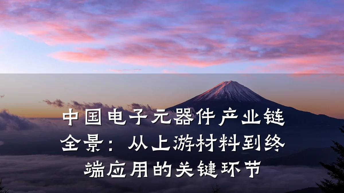 中国电子元器件产业链全景:从上游材料到终端应用的关键环节