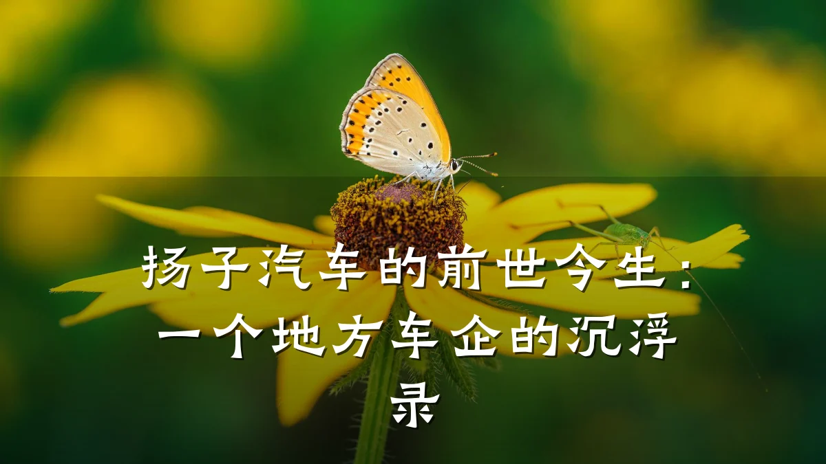扬子汽车的前世今生:一个地方车企的沉浮录
