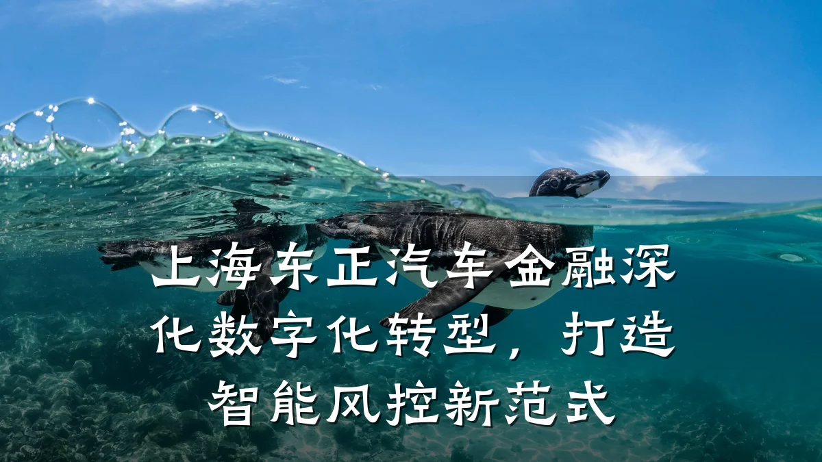 上海东正汽车金融深化数字化转型,打造智能风控新范式