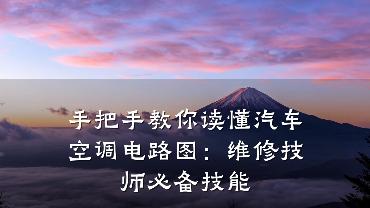 手把手教你读懂汽车空调电路图：维修技师必备技能