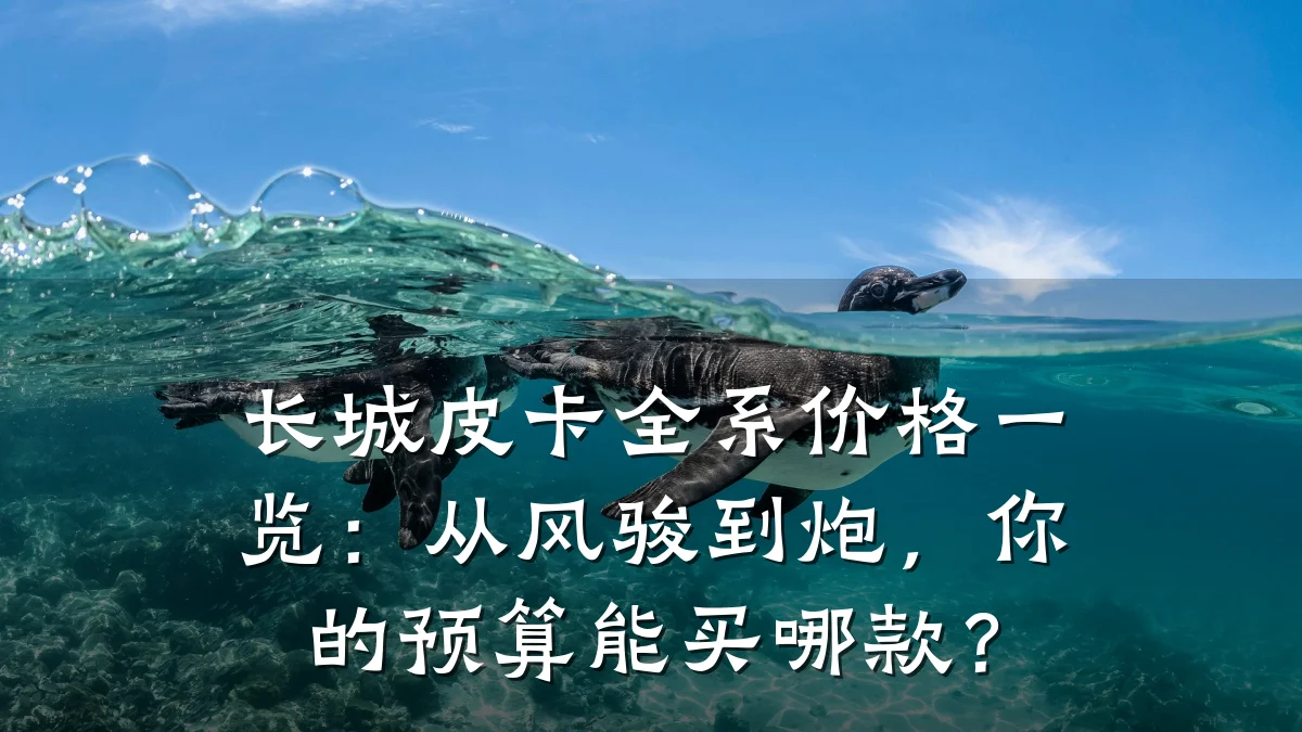 长城皮卡全系价格一览:从风骏到炮,你的预算能买哪款?