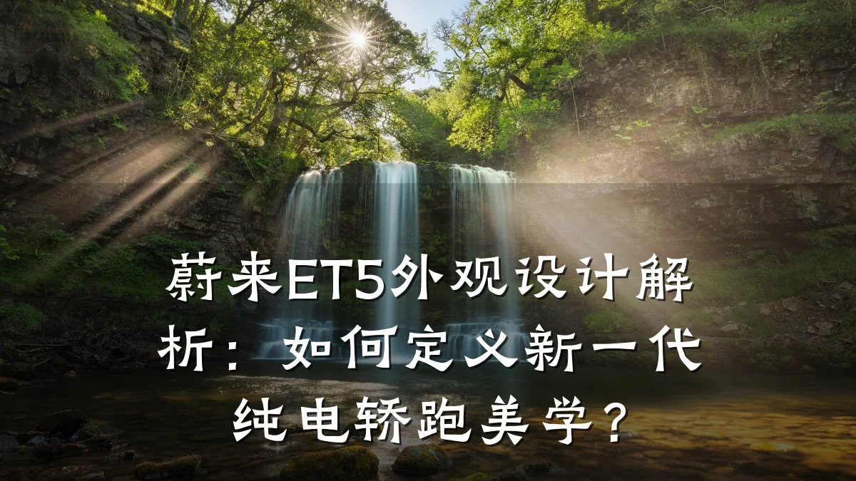 蔚来ET5外观设计解析：如何定义新一代纯电轿跑美学？