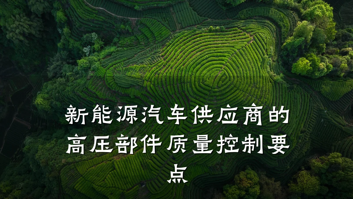 新能源汽车供应商的高压部件质量控制要点