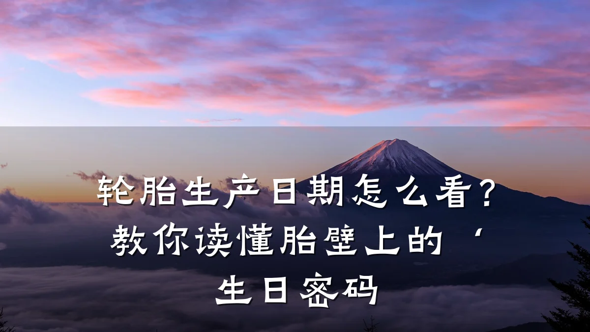 轮胎生产日期怎么看？教你读懂胎壁上的‘生日密码