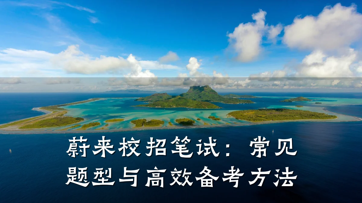 蔚来校招笔试:常见题型与高效备考方法