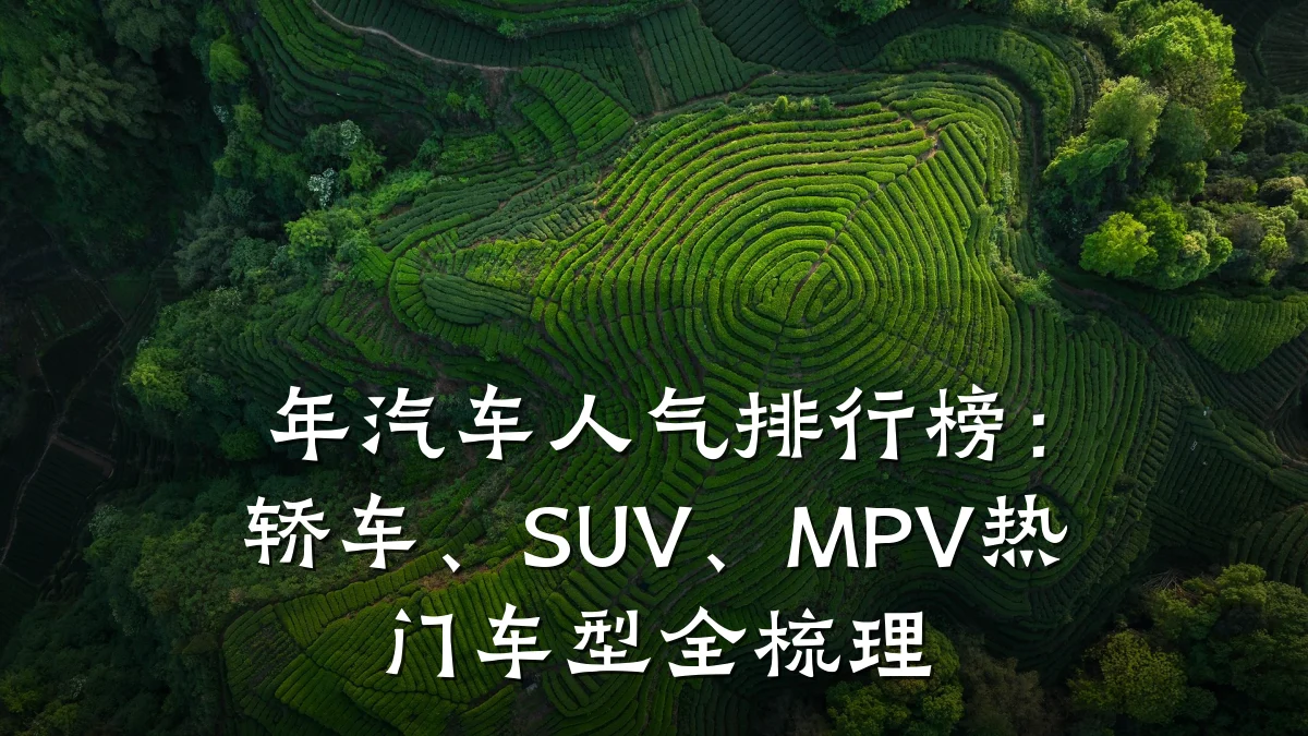 年汽车人气排行榜:轿车、SUV、MPV热门车型全梳理