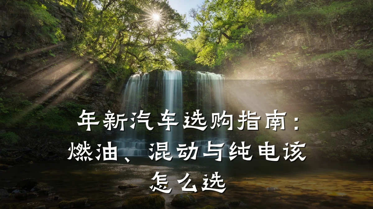 年新汽车选购指南:燃油、混动与纯电该怎么选