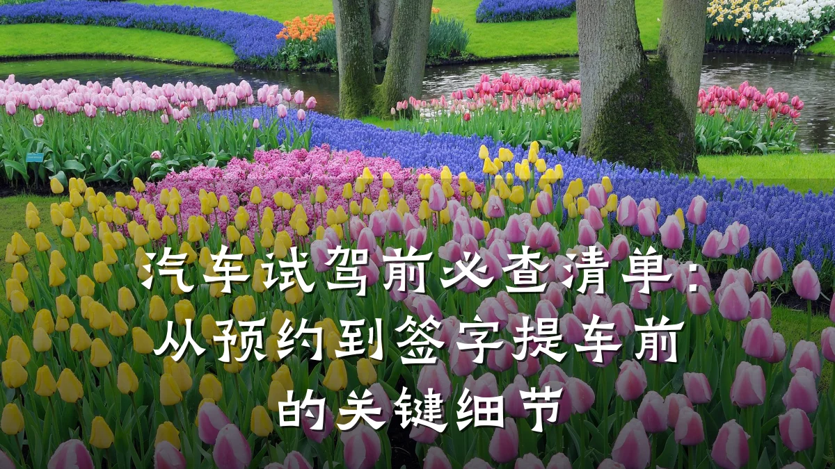 汽车试驾前必查清单：从预约到签字提车前的关键细节