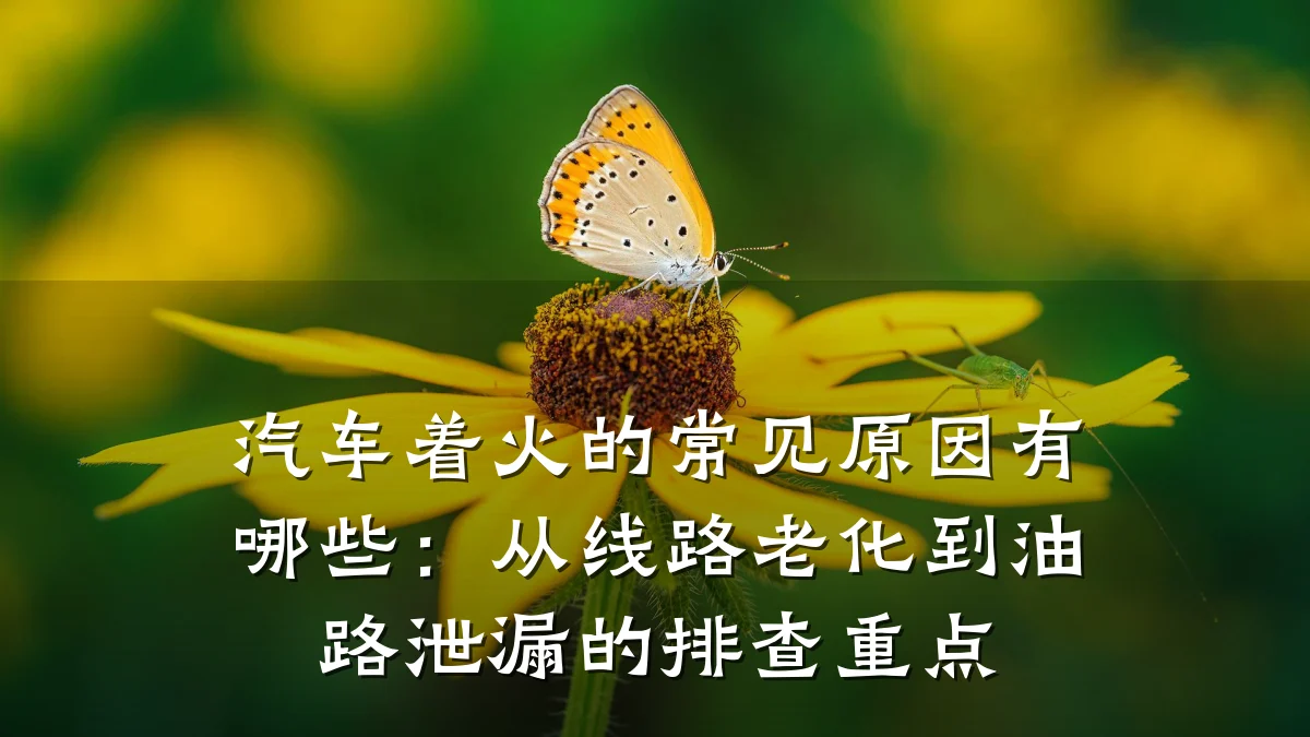 汽车着火的常见原因有哪些:从线路老化到油路泄漏的排查重点