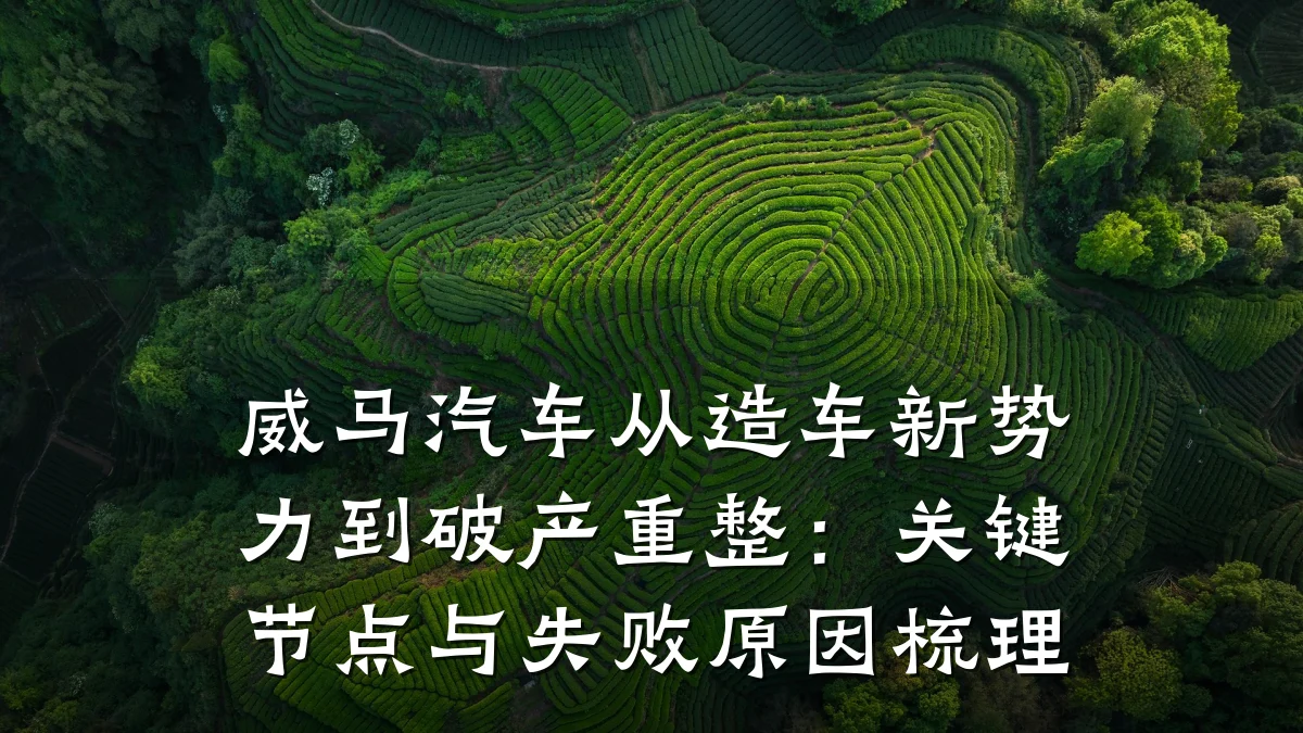 威马汽车从造车新势力到破产重整:关键节点与失败原因梳理