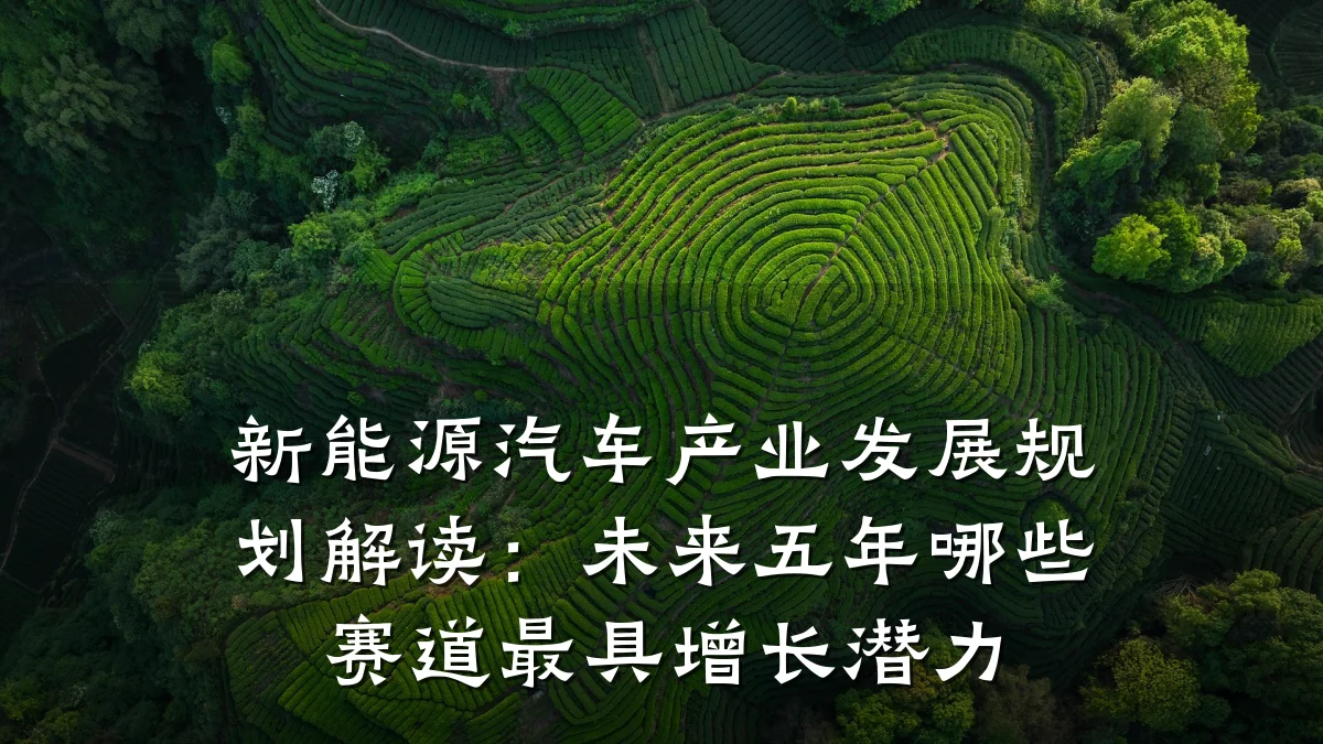 新能源汽车产业发展规划解读:未来五年哪些赛道最具增长潜力