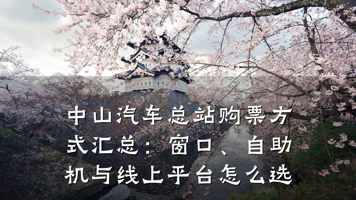 中山汽车总站购票方式汇总:窗口、自助机与线上平台怎么选