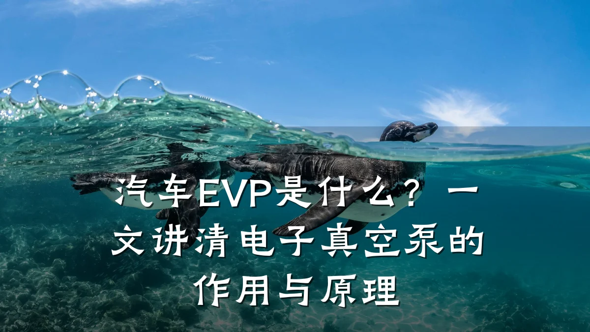 汽车EVP是什么?一文讲清电子真空泵的作用与原理
