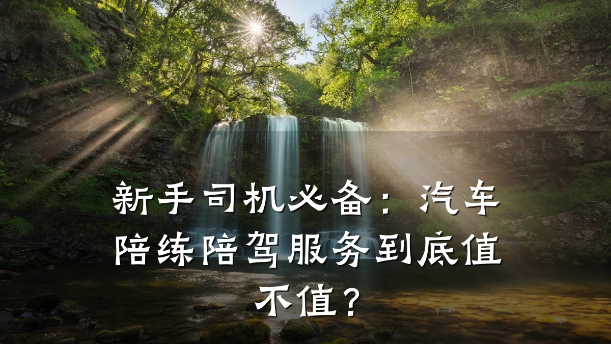新手司机必备:汽车陪练陪驾服务到底值不值?