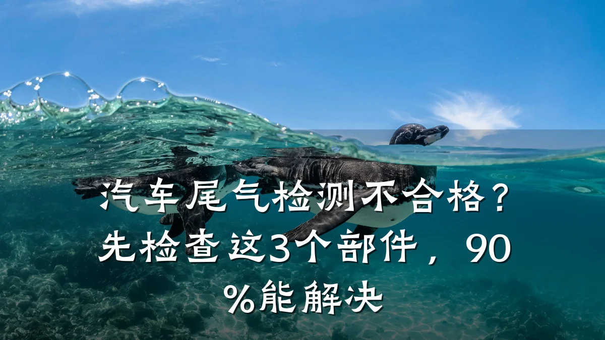 汽车尾气检测不合格？先检查这3个部件，90%能解决