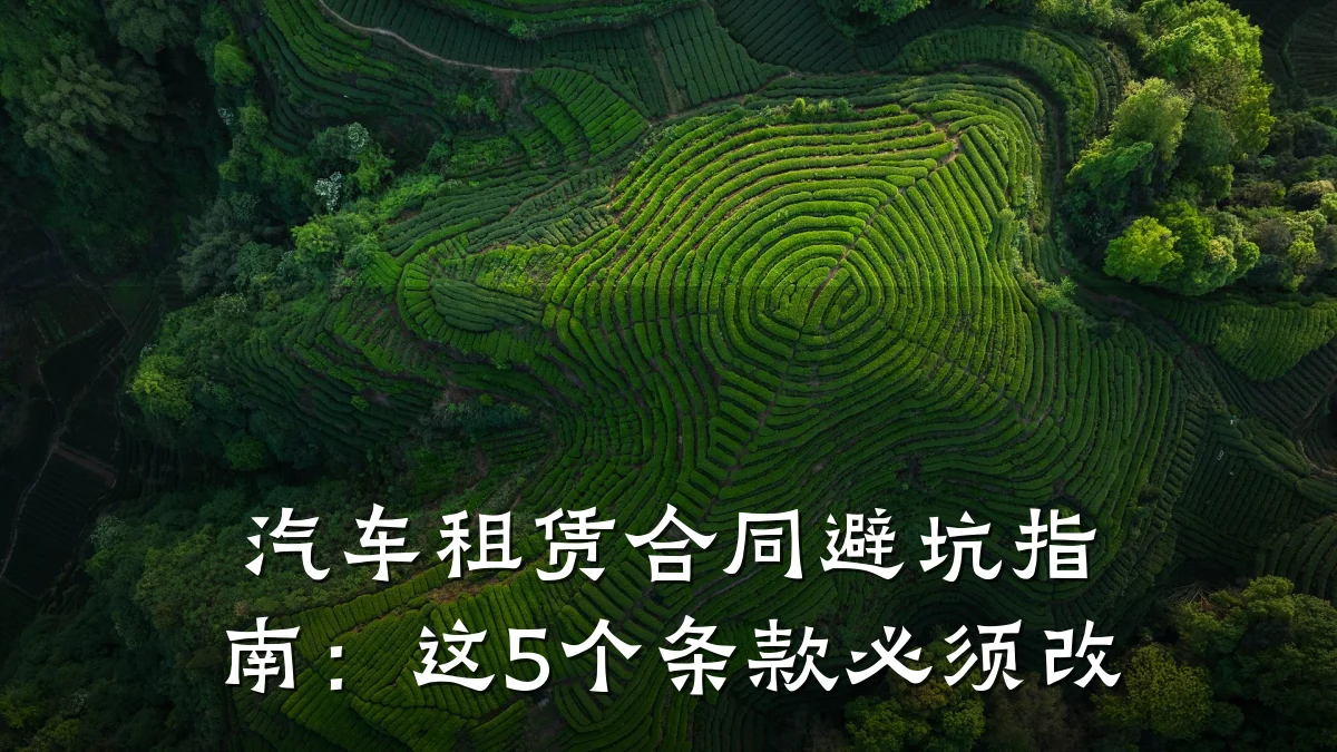 汽车租赁合同避坑指南:这5个条款必须改