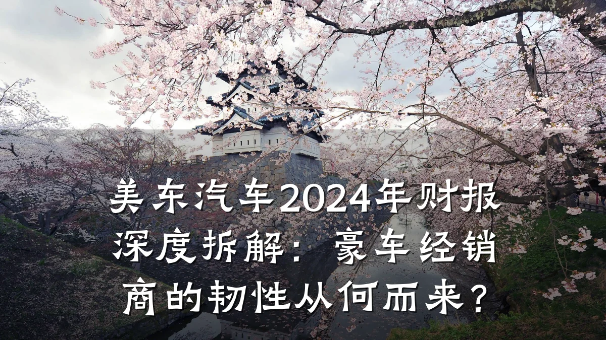 美东汽车2024年财报深度拆解：豪车经销商的韧性从何而来？