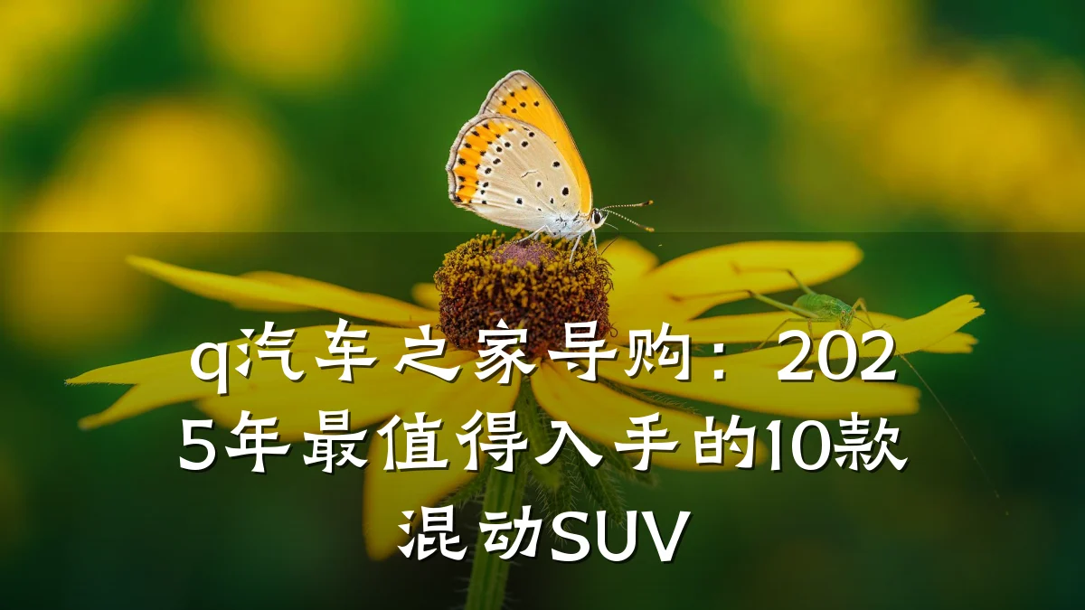 q汽车之家导购:2025年最值得入手的10款混动SUV