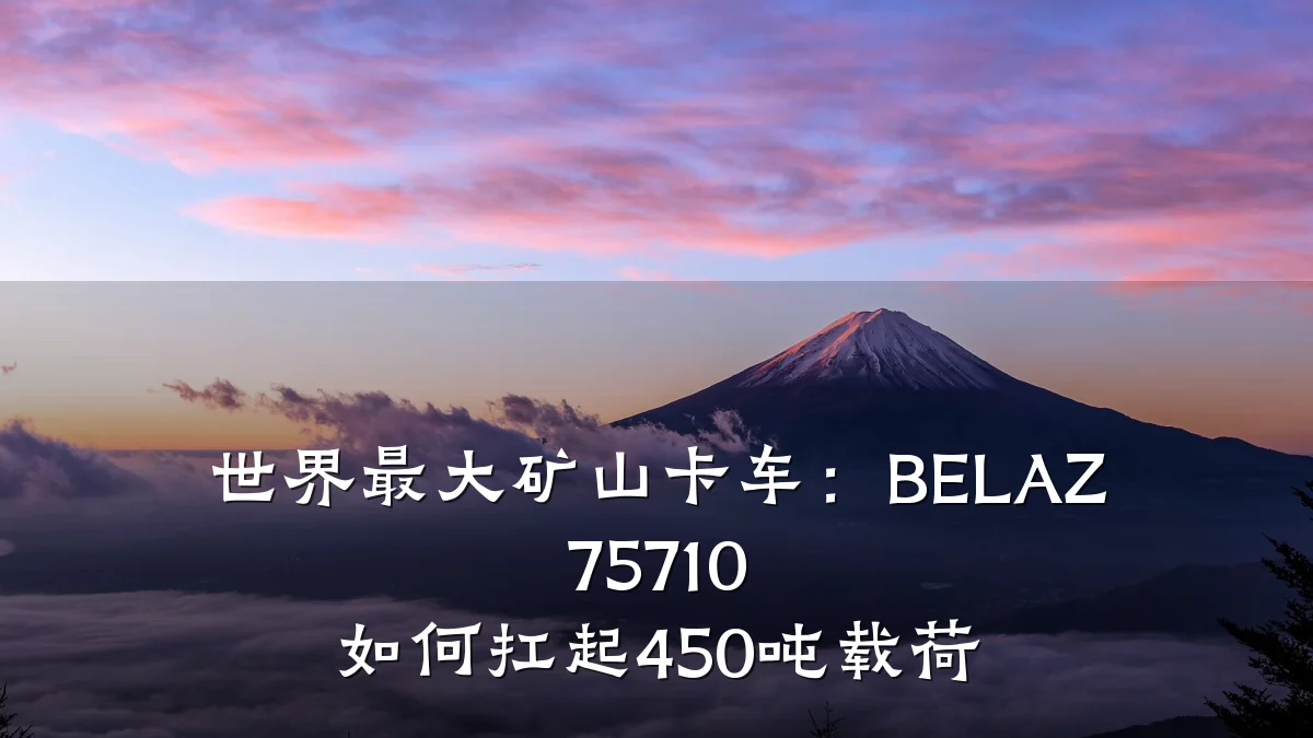世界最大矿山卡车:BELAZ 75710 如何扛起450吨载荷