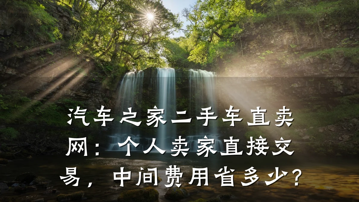 汽车之家二手车直卖网:个人卖家直接交易,中间费用省多少?