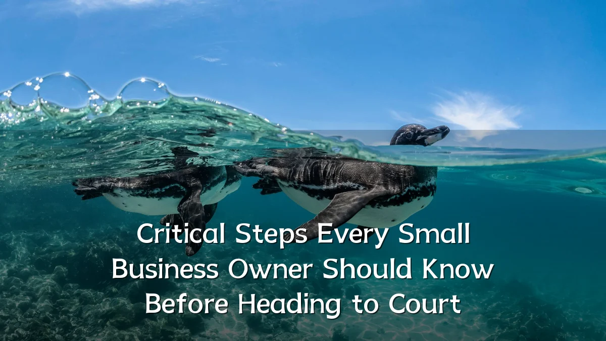 Critical Steps Every Small Business Owner Should Know Before Heading to Court