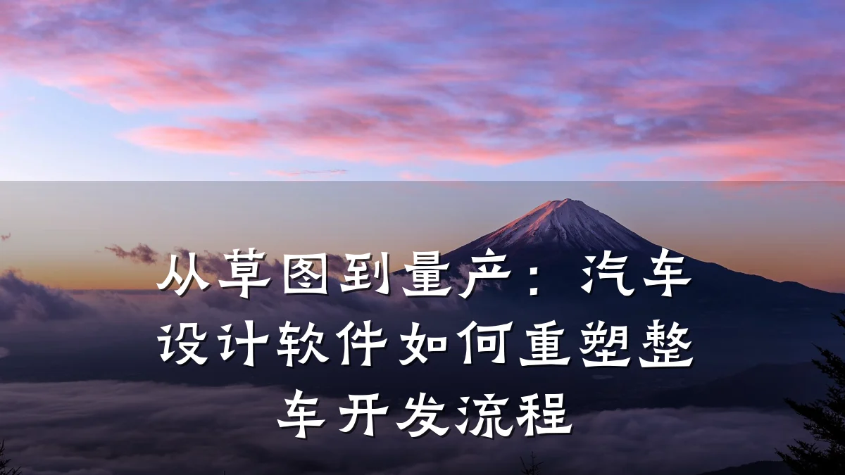 从草图到量产:汽车设计软件如何重塑整车开发流程