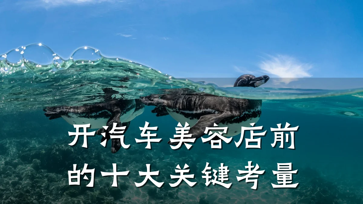 开汽车美容店前的十大关键考量