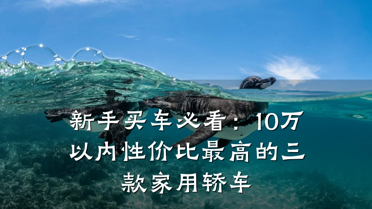 新手买车必看:10万以内性价比最高的三款家用轿车